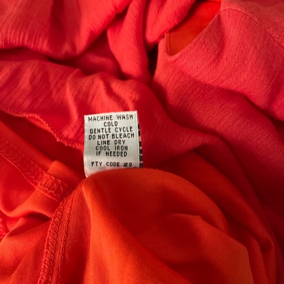 Kings Road lined rayon orange midi dress with embroidered detail. Size L. - Picture 13 of 13